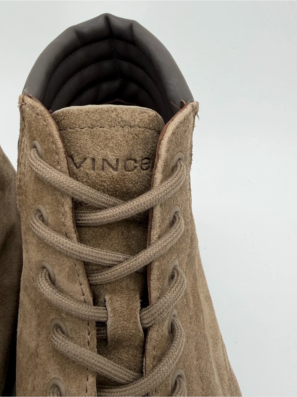 Vince Taupe Suede Chukka Lace-Up Boots